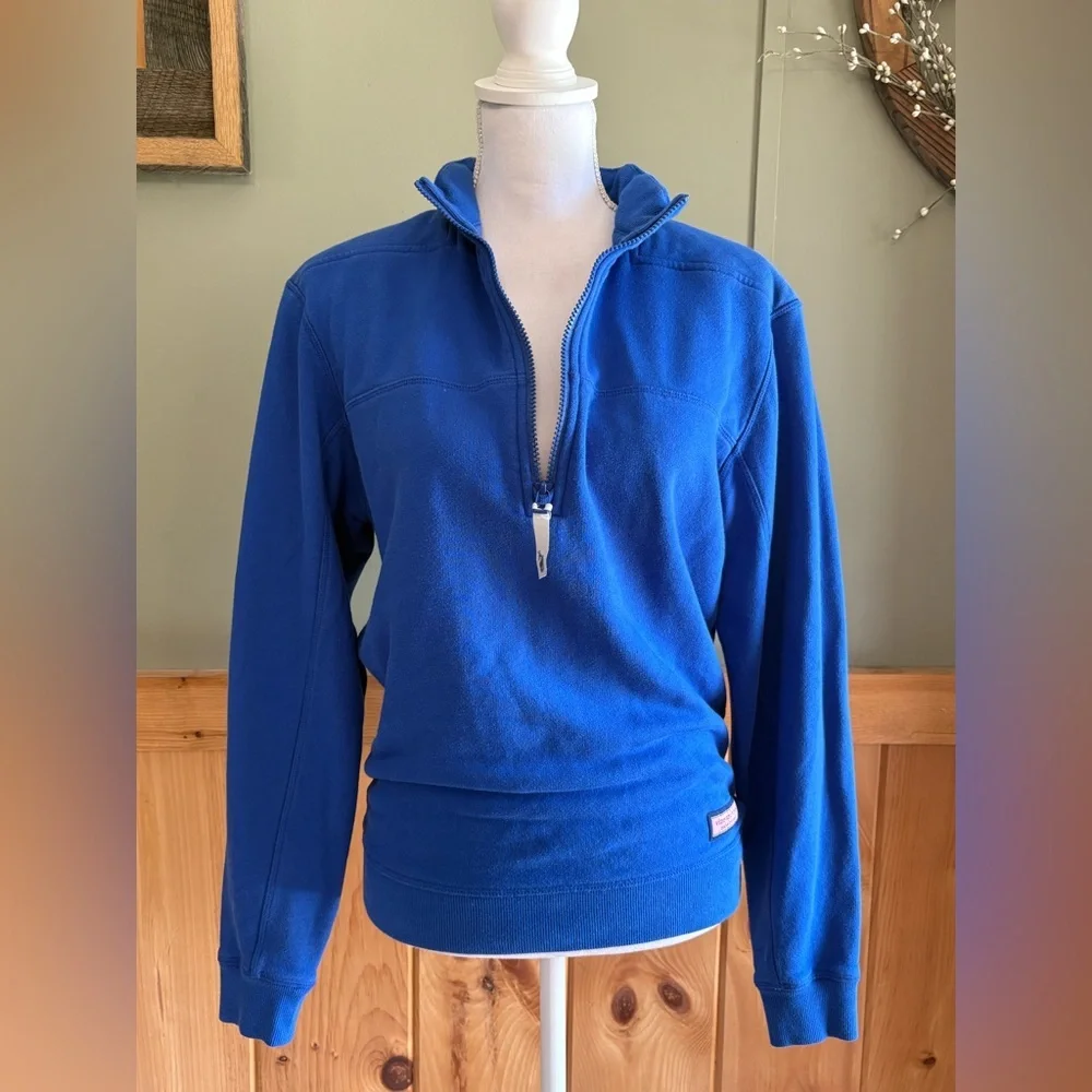 Vineyard Vines Men's Royal Blue Quarter Zip Sweater size XS